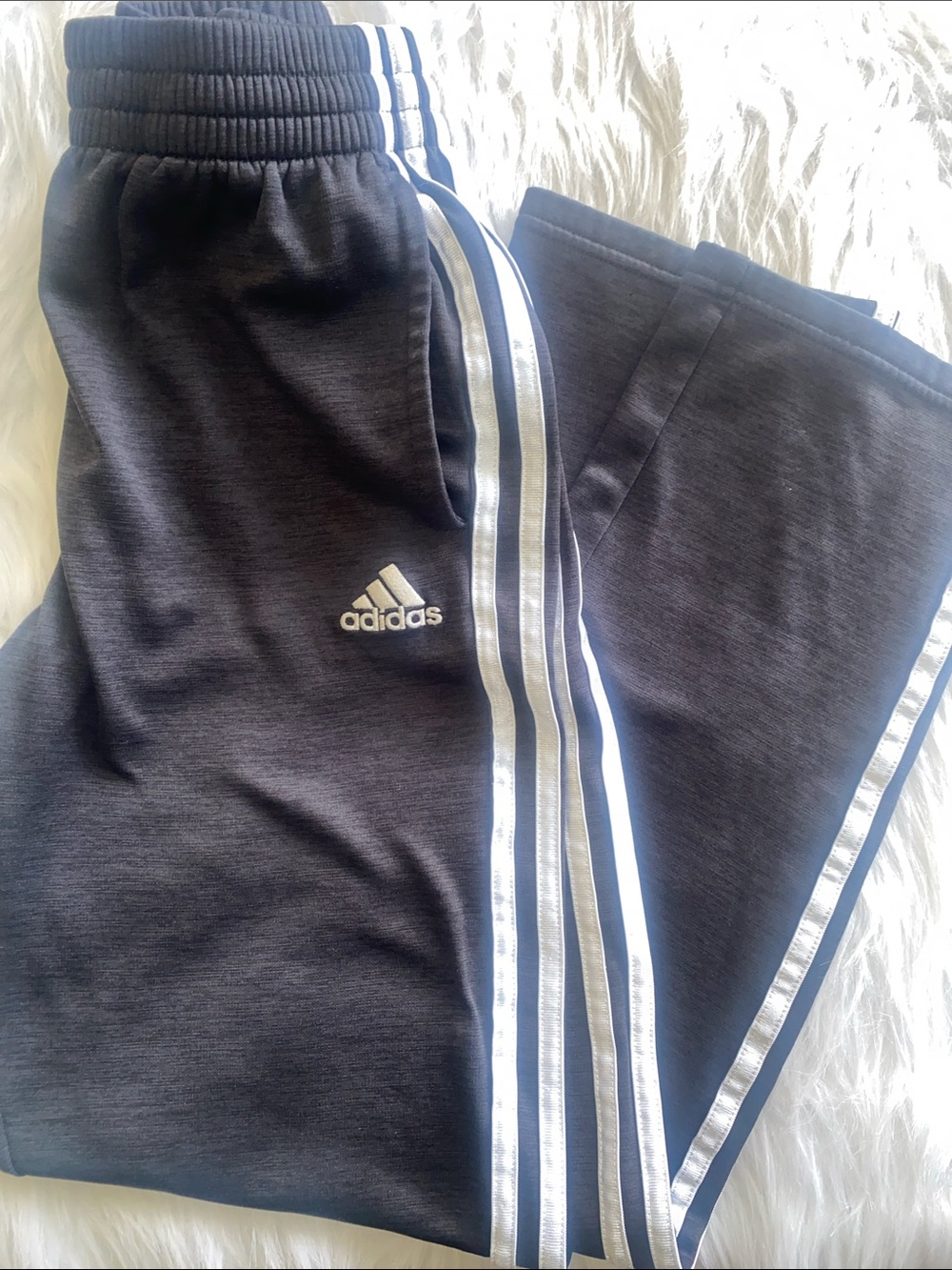 adidas Kids Navy Sweatpants with White 3-Stripes